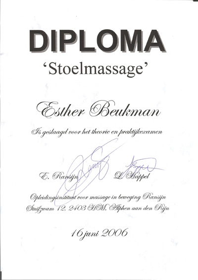 Diploma van Esther